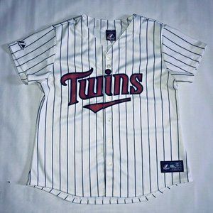 Minnesota Twins Youth Large Majestic White Jersey